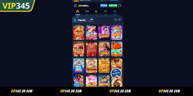 O Universo de Jogos no VIP345