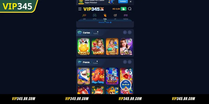 Alguns dos jogos de VIP345 Cartas atualmente