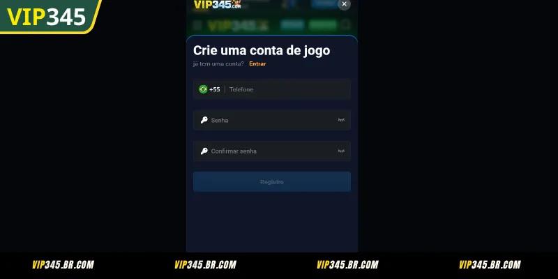 Passo a Passo para Realizar o VIP345 Registro